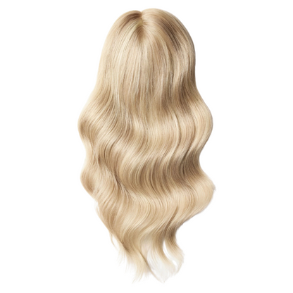 5*5 inches Mono Base Highlight Human Hair Toppers for Women Wavy Hair without Bangs