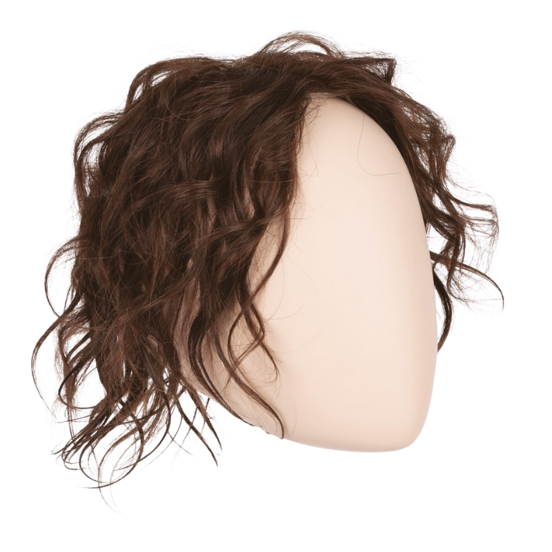 Brown Lace Base Wavy Human Hair Topper for Women