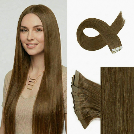 Straight Classic Tape-In Hair Extensions Color #4