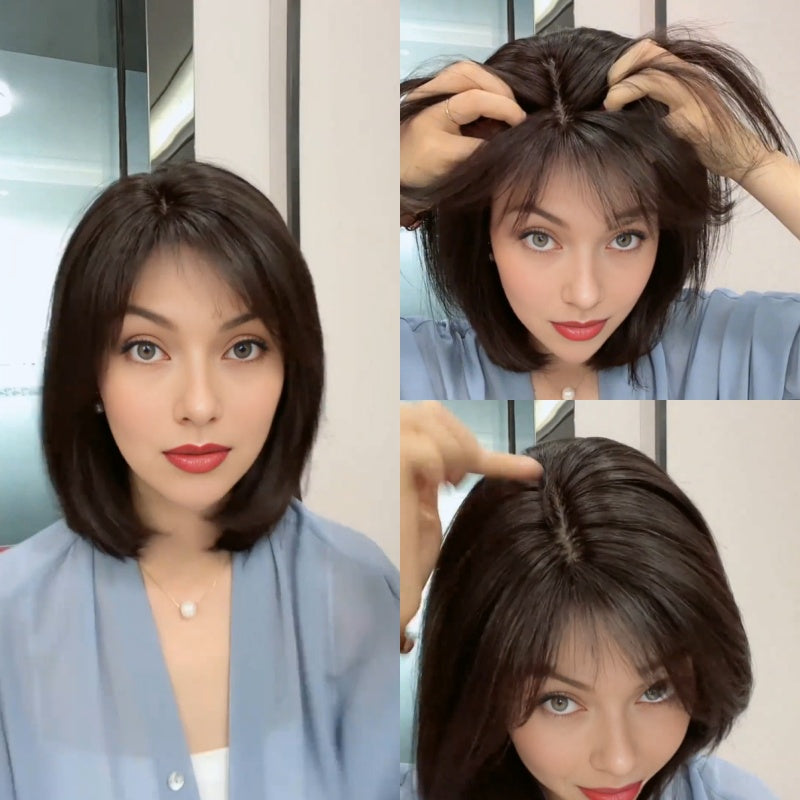 Hot Sale 10*12cm Virgin Remy Human Hair Topper for Women Hair Topper