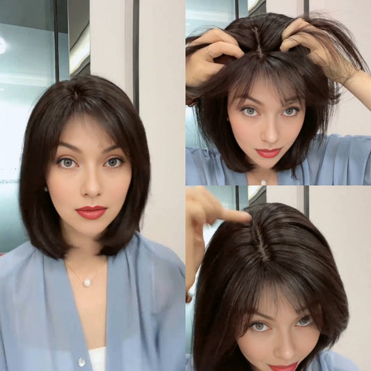 Hot Sale 10*12cm Virgin Remy Human Hair Topper for Women Hair Topper