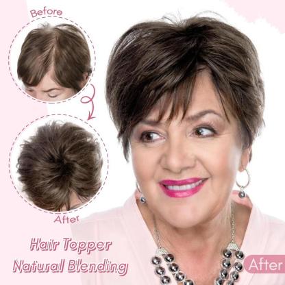 Summer Hot Sale Breathable Short Hair Topper for Thinning Hair