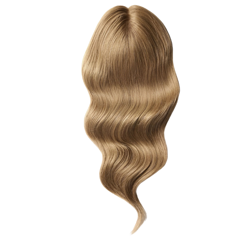 5*6 inches Mono Base Highlight Human Hair Toppers for Women Wavy Hair without Bangs