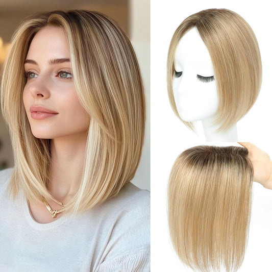 2025 New Comfortable and Breathable Straight Hair Topper For Thinning Hair