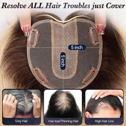 2025 New Lightweight&Breathable Straight Hair Topper For Women With Thinning Hair
