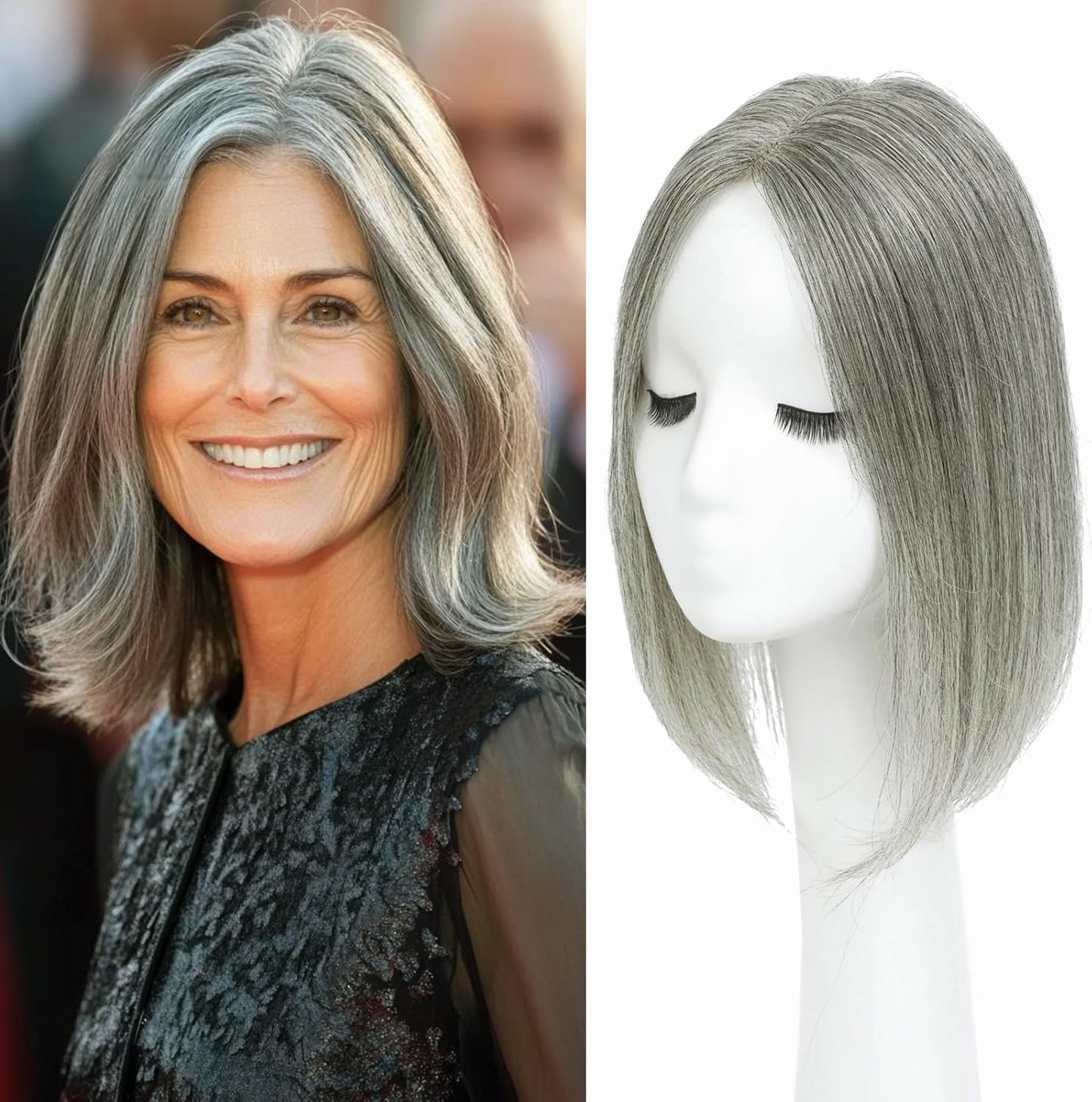 Straight Natural Hair Topper For Women High quality Hairstyle clips in own hair blends perfectly