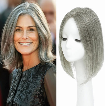 Straight Natural Hair Topper For Women High quality Hairstyle clips in own hair blends perfectly