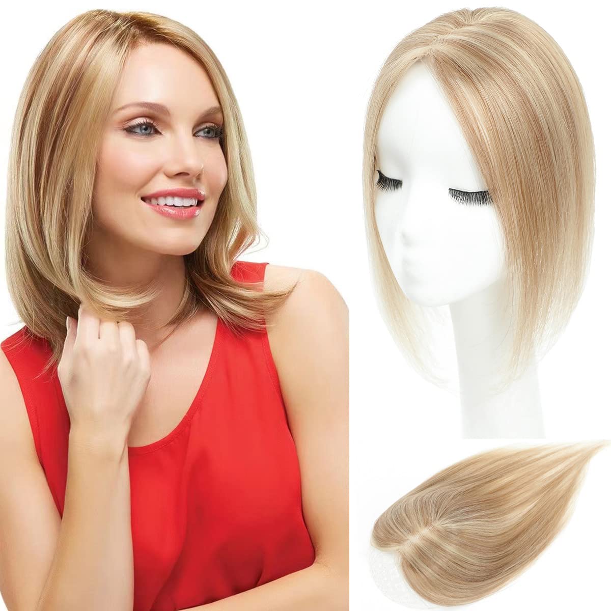 Straight Natural Hair Topper For Women High quality Hairstyle clips in own hair blends perfectly