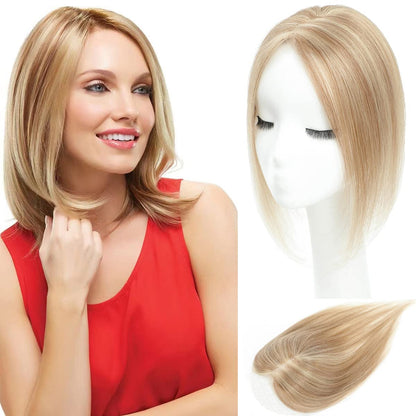 Straight Natural Hair Topper For Women High quality Hairstyle clips in own hair blends perfectly