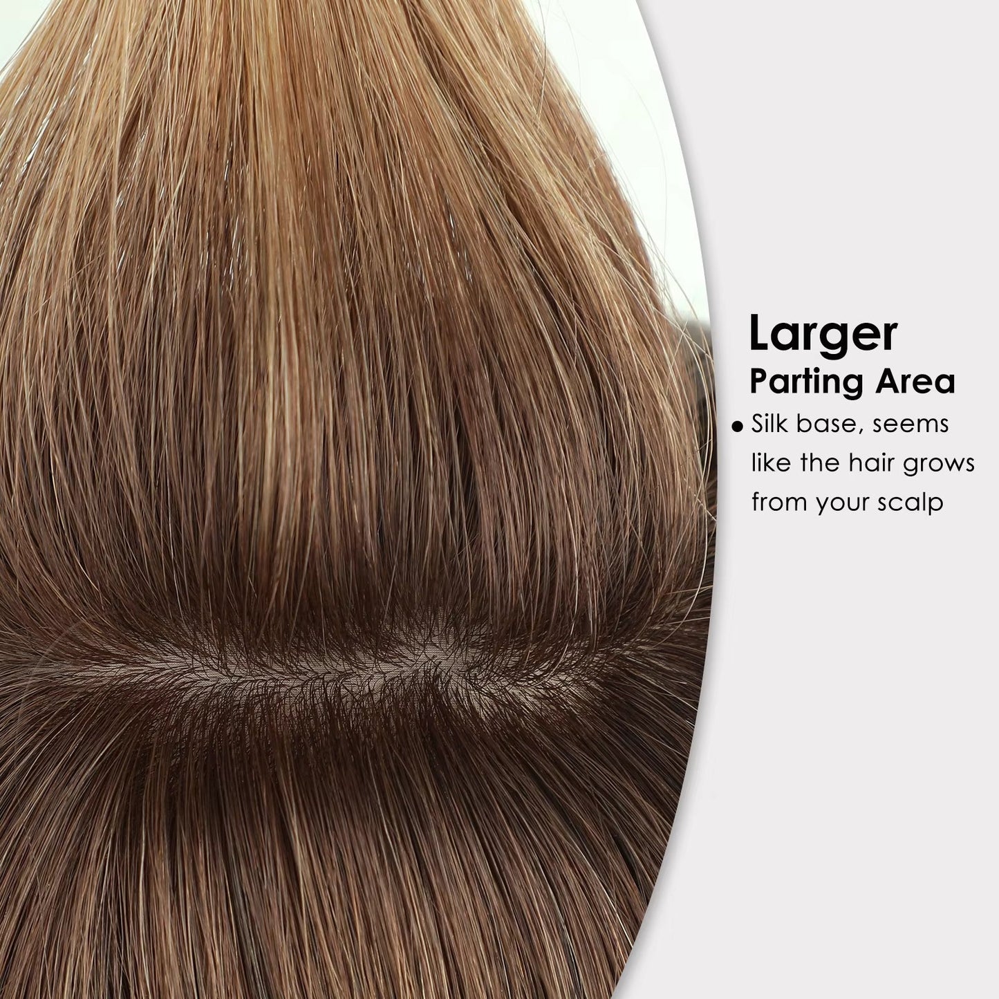 Breathable High Quality Hair Topper with Bangs for Women