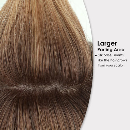 Breathable High Quality Hair Topper with Bangs for Women