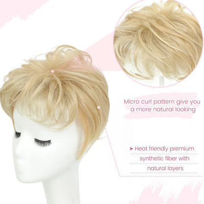 Hot Sale 🔥 Summer Breathable Lace Base Natural Short Remy Hair Topper