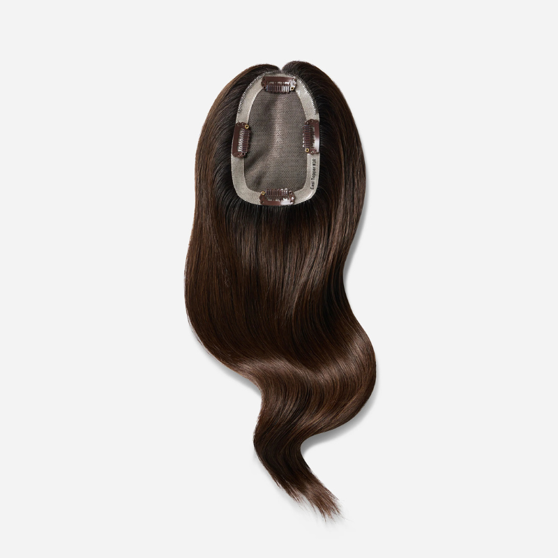 3*6 inches Straight Hair Toppers With Root 100% Remy Human Hair Topper With Bangs