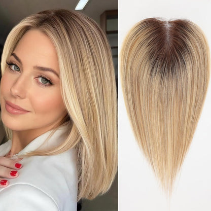 Summer Comfortable and Breathable Straight Hair Topper For Thinning Hair