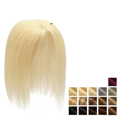 Swiss Base Straight Human Hair Toppers for Women Real Human Hair No Bangs, Hair Pieces for Thinning Hair Wiglets