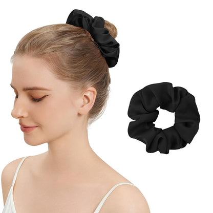 6PCS 100% Mulberry Silk Scrunchies Set, 2 Large and 4 Thin Silk Hair Ties for Women