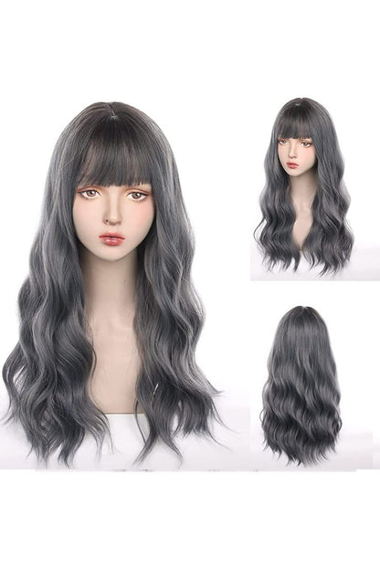 Luxury & Undetectable Natural Wavy Hair Topper With Bangs for Thinning Hair