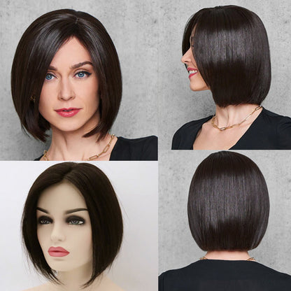 Straight Natural Hair Topper For Women High quality Hairstyle clips in own hair blends perfectly