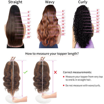 🔥Hot Sale🔥 Natural Wavy Hair Topper For  Women