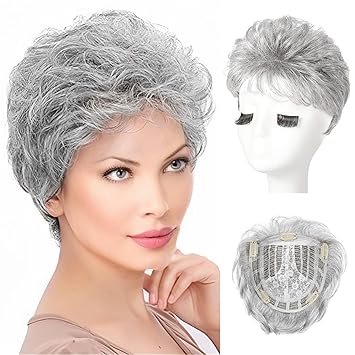Short Hair Toppers for Women with Thinning Hair,Naturally plump and shiny