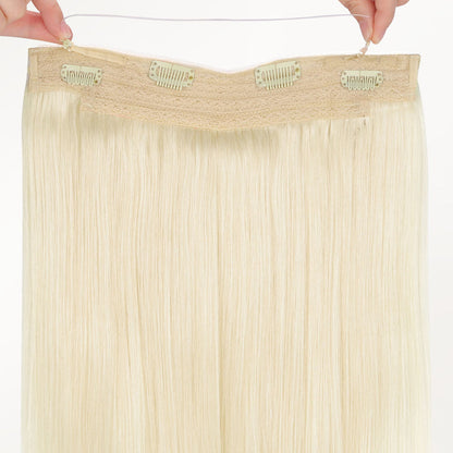 100% Human Hair Halo Extensions - Dimensional Natural Blonde