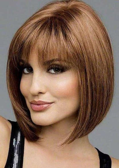 Comfortable&Breathable Straight Hair Topper With Bangs For  Women With Thinning Hair