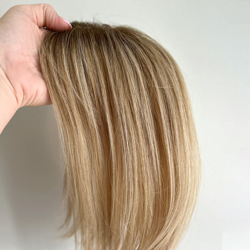 Virgin Remy Mono Base Human Hair Topper for Women VIVACROWN Hair Topper