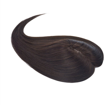 Brown Highlight Clip on Premium Human Hair Topper for Women