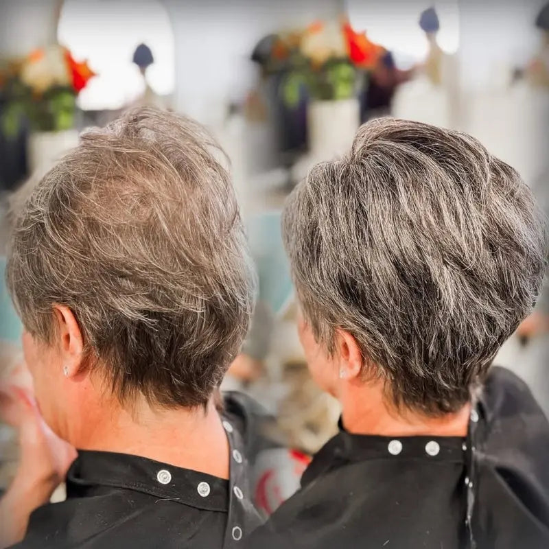 Seamless Pixie Cut Hair Topper — Volumizing Crown Hairpiece