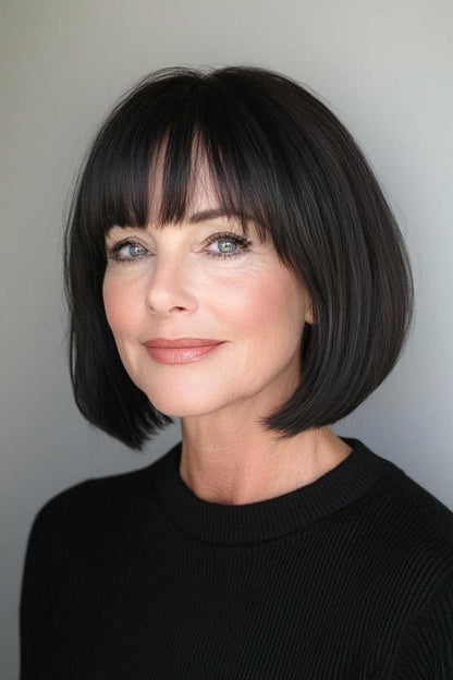 2025 New Straight Hair Topper With Bangs-Instant Volume in Seconds