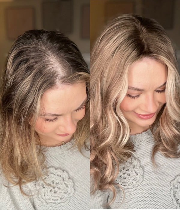 Silk Lace Base Premium Wavy Hair Topper for Thinning Hair