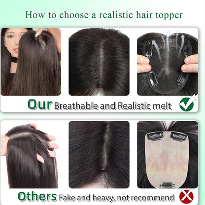 🔥2025 Hot Sale🔥 Natural Straight Hair Topper for Women