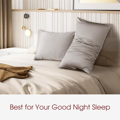 100% Silk Pillow Cases 2 Pack Silk Pillowcase for Hair and Skin Set of 2 Highest Grade 6A Silk Soft Breathable