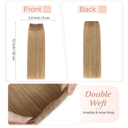 100% Human Hair Invisible Seamless Hair Pads Clip In Hair Extension Increase Hair Top Side Cover Hairpiece