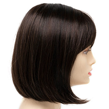 Unique Design Straight Human Hair with Bangs Hair Topper for Women
