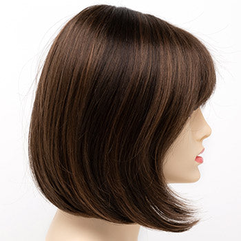 Unique Design Straight Human Hair with Bangs Hair Topper for Women