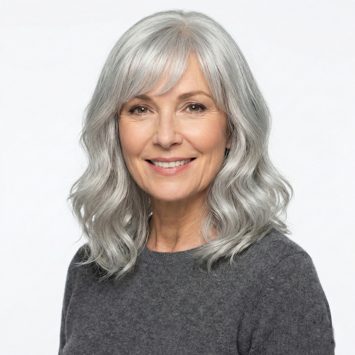 Undetectable Hair Topper with Bangs | Wavy Crown Volumizer