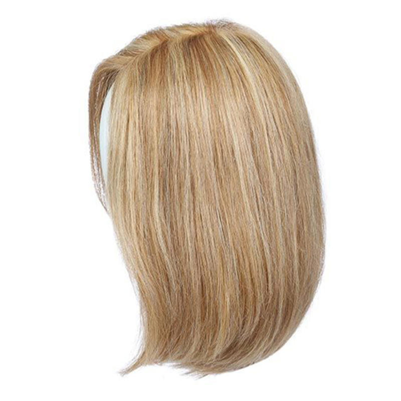 Straight Natural Hair Topper with Bangs For Women High quality Hairstyle clips in own hair blends perfectly