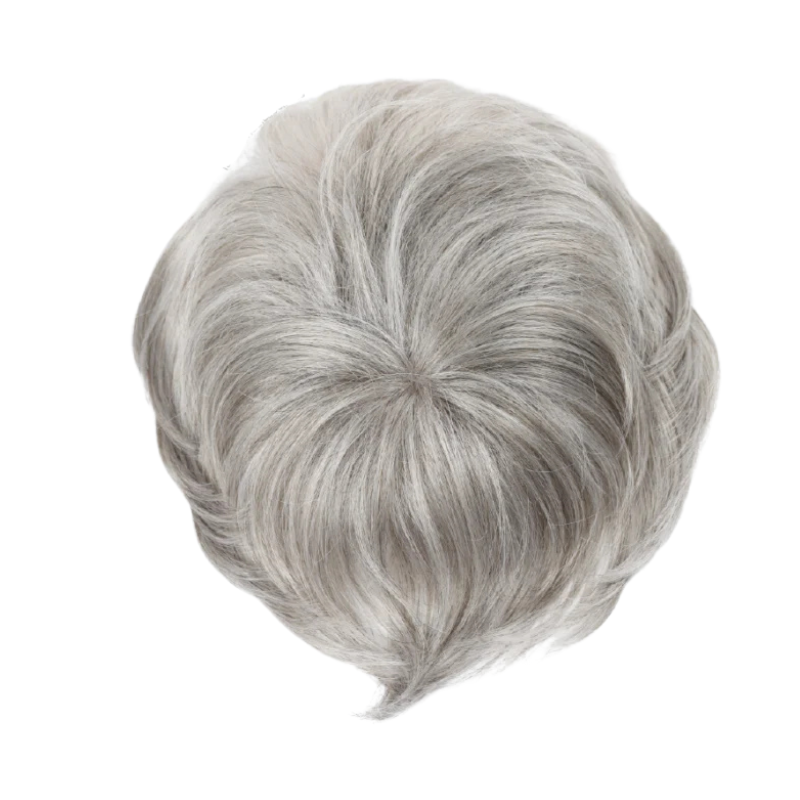 Short Pixie Cut Human Hair Topper with Bangs for Women