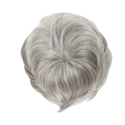 Short Pixie Cut Human Hair Topper with Bangs for Women