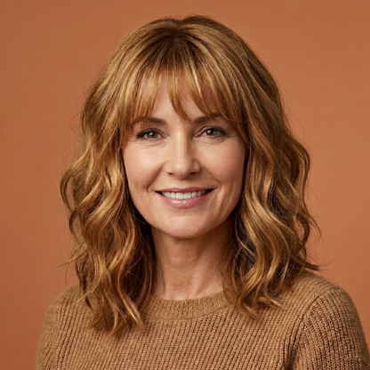 Undetectable Hair Topper with Bangs | Wavy Crown Volumizer