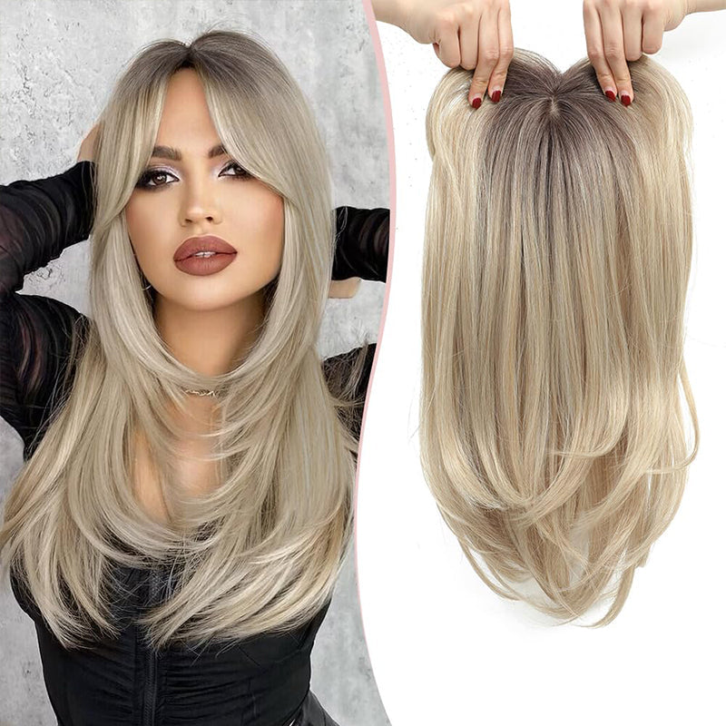 Ladies Slightly Wavy Ends Premium Hair Piece Lace Base Toppers