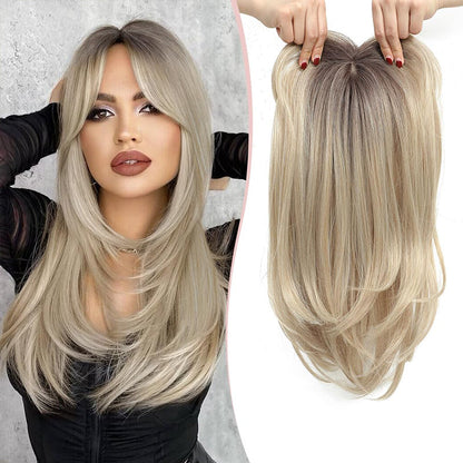 Ladies Slightly Wavy Ends Premium Hair Piece Lace Base Toppers