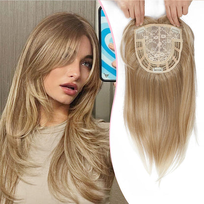 Ladies Slightly Wavy Ends Premium Hair Piece Lace Base Toppers