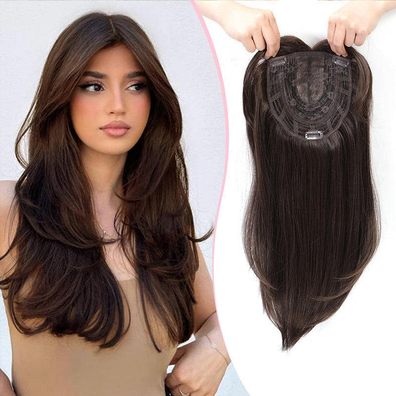 Ladies Slightly Wavy Ends Premium Hair Piece Lace Base Toppers