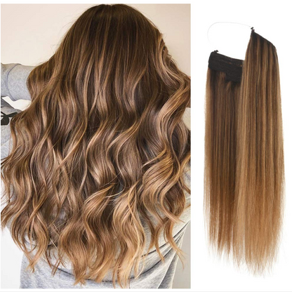 Halo Hairpiece Hidden Wire Adjustable Headband Extensions