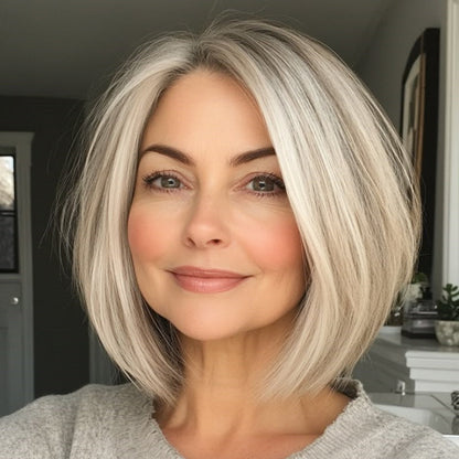 Hot Sale Free- Parted Stunning Design Straight Hair Topper without Bang🔥