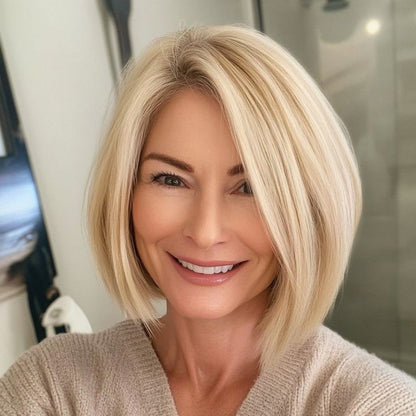 Hot Sale Free- Parted Stunning Design Straight Hair Topper without Bang🔥