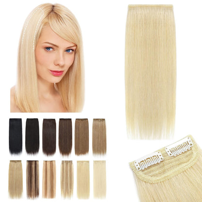 100% Human Hair Invisible Seamless Hair Pads Clip In Hair Extension Increase Hair Top Side Cover Hairpiece