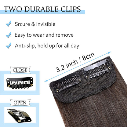 100% Human Hair Invisible Seamless Hair Pads Clip In Hair Extension Increase Hair Top Side Cover Hairpiece
